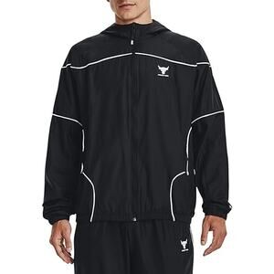 Under Armour Black Project Rock Brahma Windbreaker Jacket Men's Size Small